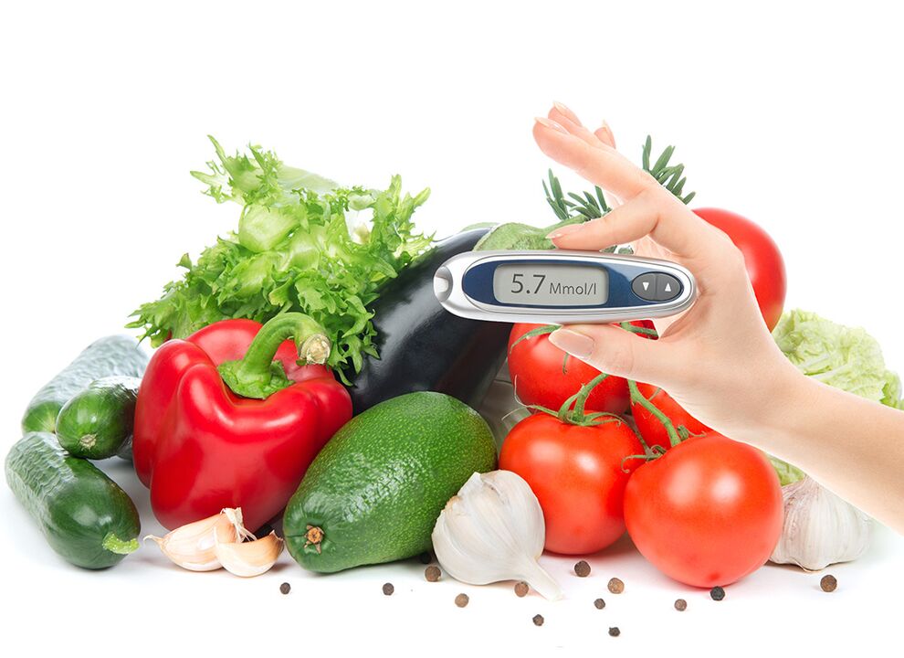 Diabetes mellitus and vegetables