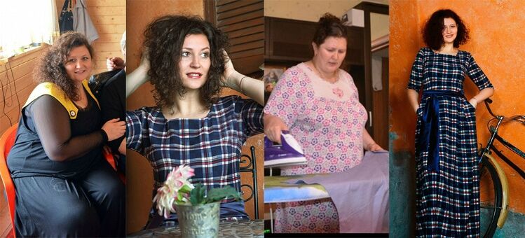 Woman before and after the Dukan diet