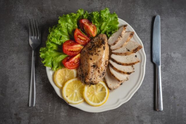 Chicken grille with vegetables