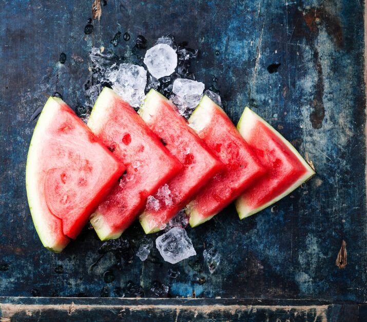 Slices of watermelon for slimming